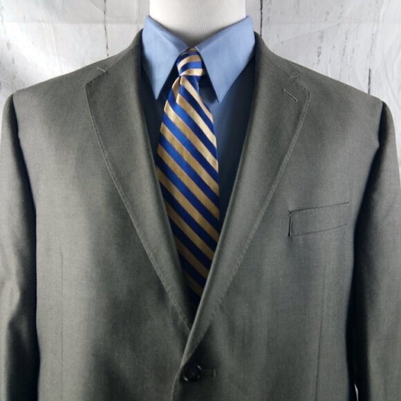 NWOT Sean John Fine Tailoring 48S 2 Buttn Brown Stitched Lapel 3pc Suit 40x30 FF - Picture 3 of 16